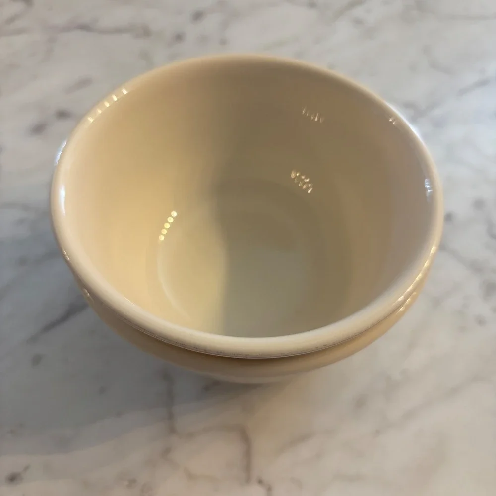 Corelle Vitrelle Small Deep Bowls Cream White Set of 2 Made in USA Glass